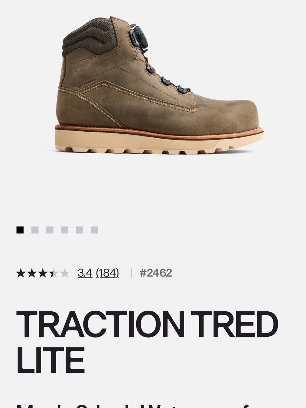 Red Wing Shoes Traction Tred Lite Men's Boot - Olive/Tan it is posted  available